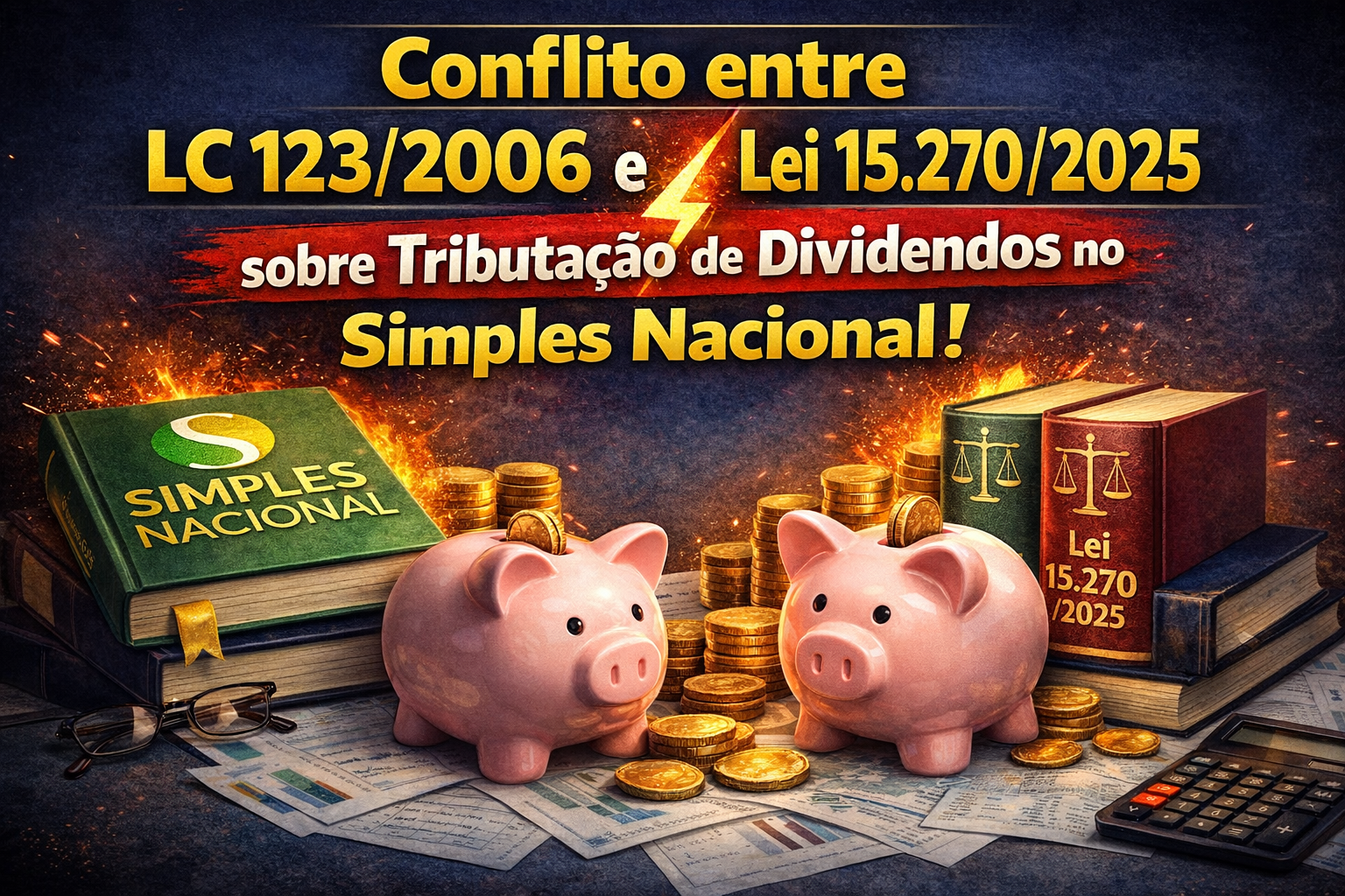 Conflito entre LC 123/2006 e Lei 15.270/2025 sobre tributação de dividendos no Simples Nacional